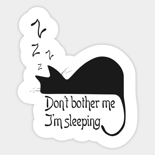Don't bother me, I'm sleeping Sticker by valsymot